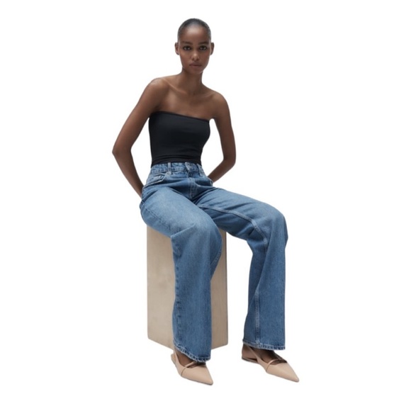 Zara Pointed Flat Leather Sling backs in Size 36 or US 6 - Picture 5 of 8